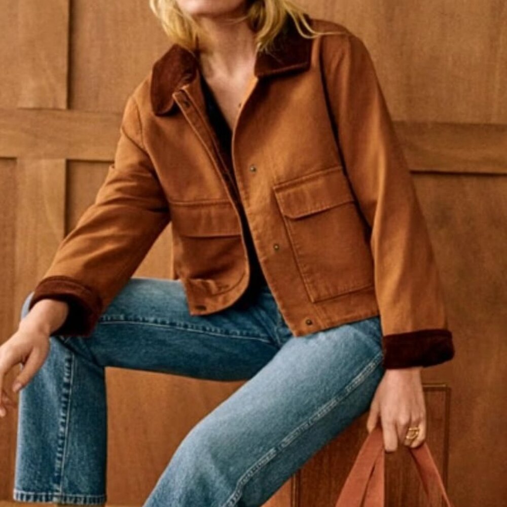 Sezane Marion Jacket Coffee - Size 6